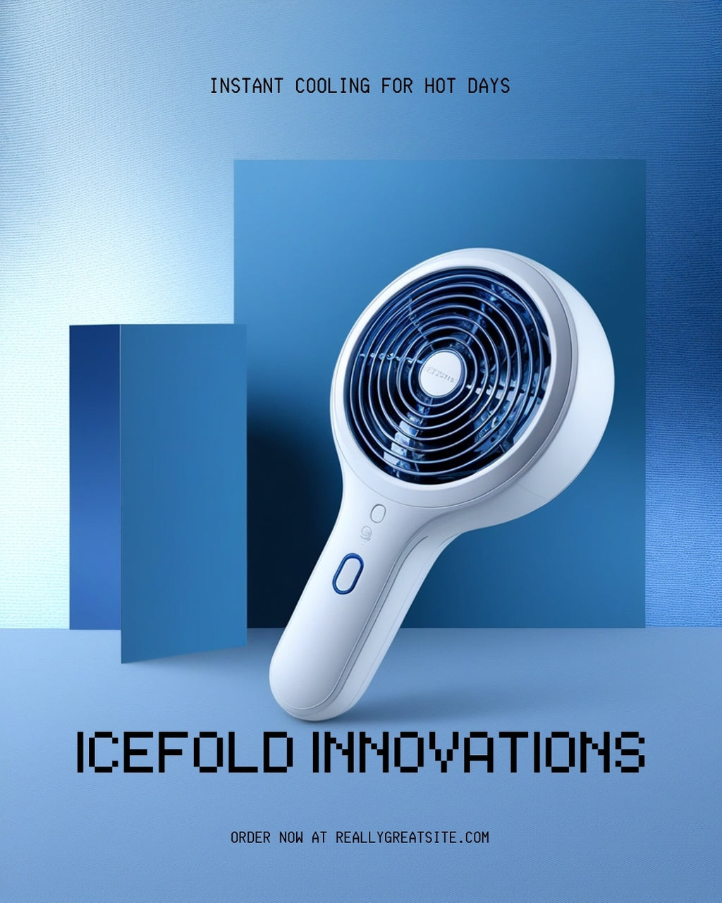 IceFold Handheld Cooling Fan — Instant Cold Air, Anywhere