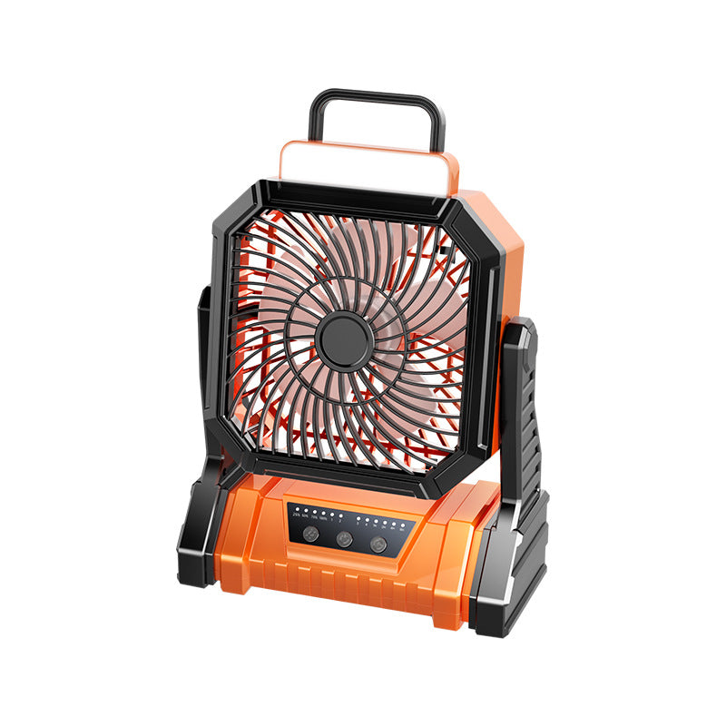 Portable Camping Fan with LED Light & Power Bank — Rechargeable Tent Fan, Up to 9000mAh