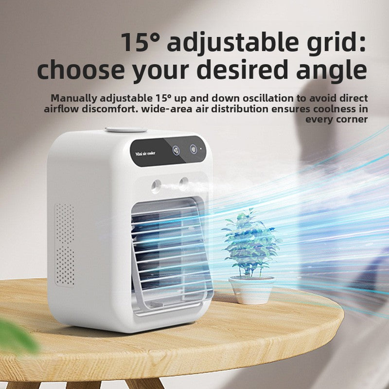 Portable Mini Air Cooler Fan with Humidifier — 3-in-1 USB Rechargeable Personal Space Cooler