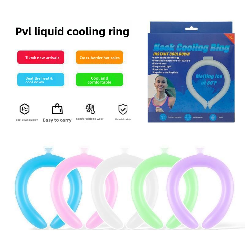 PCM Cooling Neck Ring — Reusable Wearable Neck Cooler for Summer, No Ice or Power Needed