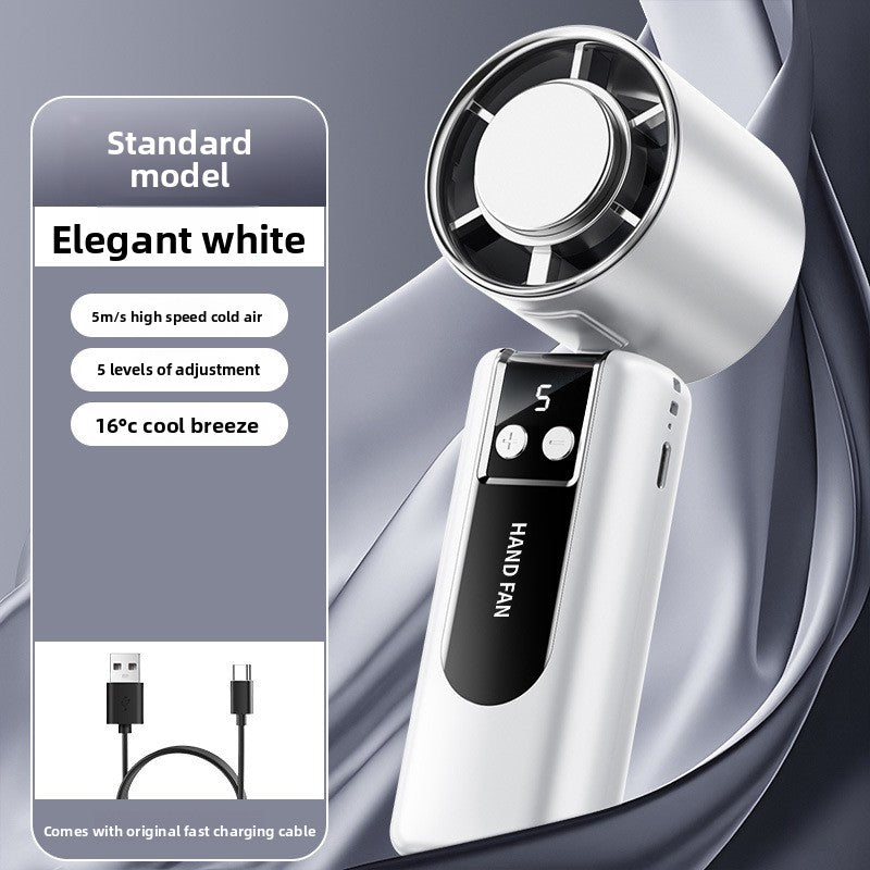 IceFold Portable Handheld Fan — Rechargeable Mini Personal Cooling Fan with Cold Plate, 5 Speeds
