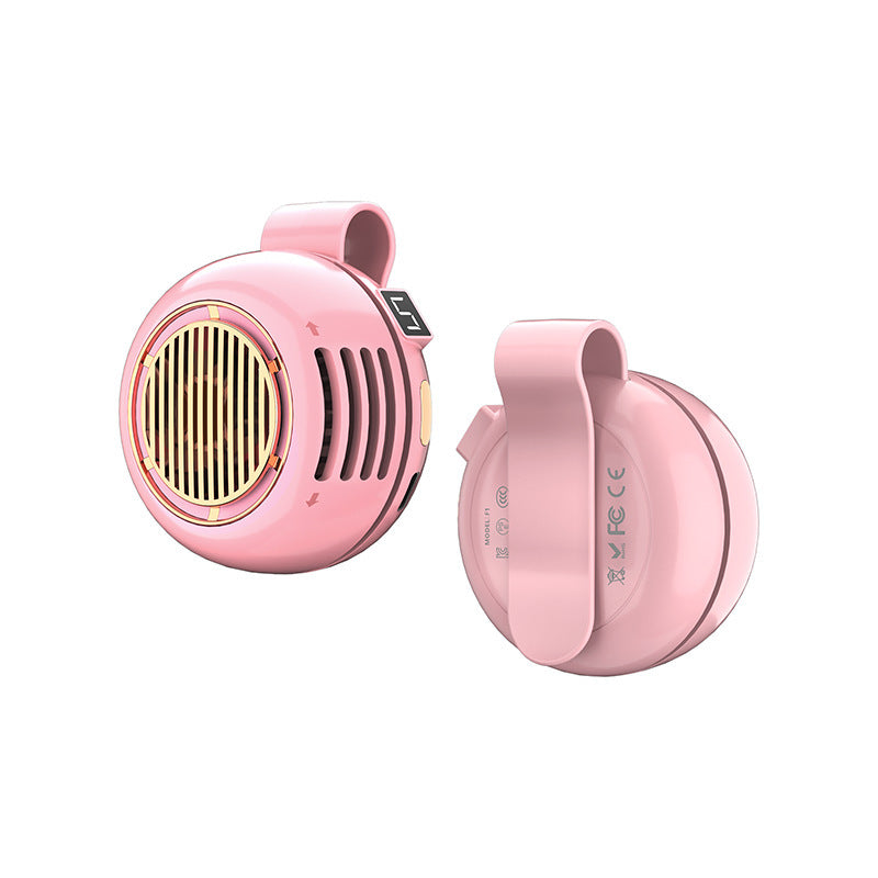 Mini Clip-on Bladeless Fan — Portable USB Rechargeable Hands-Free Fan for Stroller, Desk & Belt