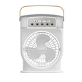 USB Misting Fan with Humidifying Cooling — 5-Nozzle Spray Desk Fan, 2000mAh Rechargeable