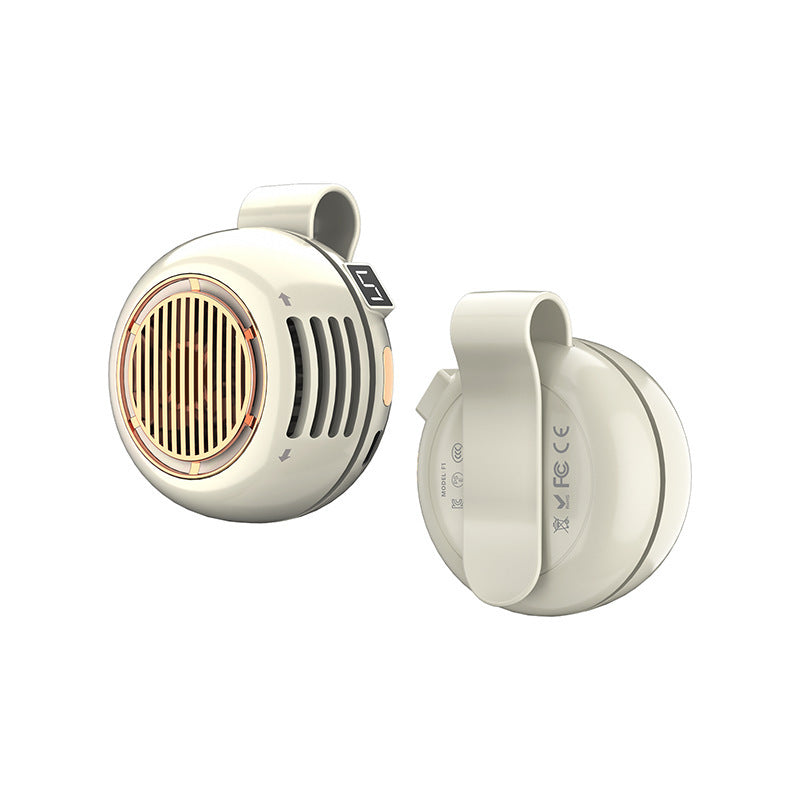Mini Clip-on Bladeless Fan — Portable USB Rechargeable Hands-Free Fan for Stroller, Desk & Belt