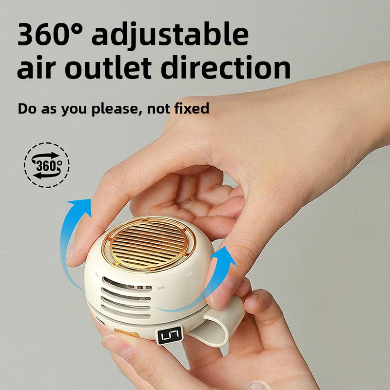 Mini Clip-on Bladeless Fan — Portable USB Rechargeable Hands-Free Fan for Stroller, Desk & Belt