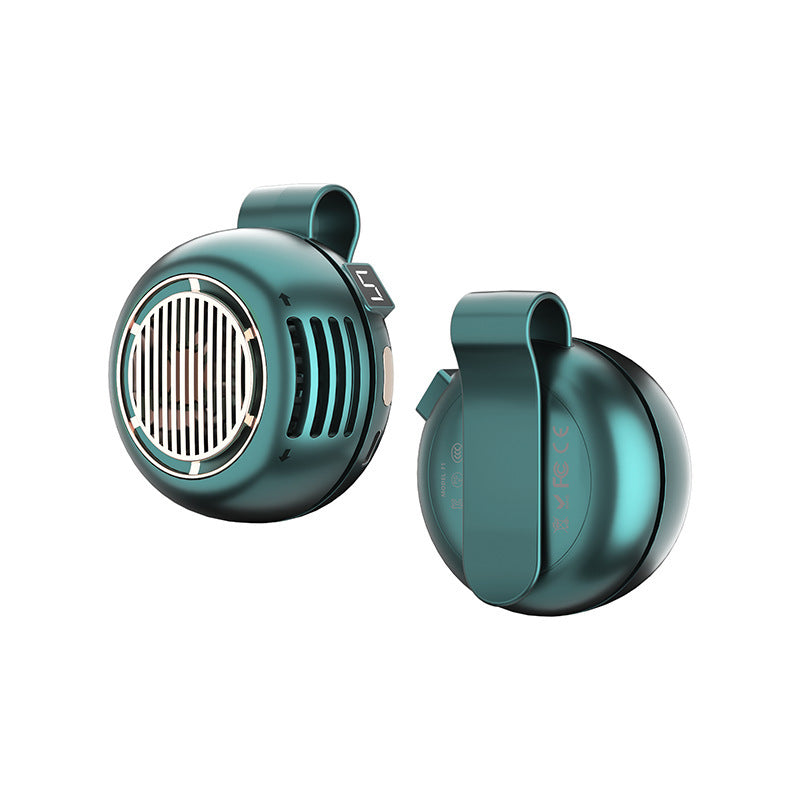 Mini Clip-on Bladeless Fan — Portable USB Rechargeable Hands-Free Fan for Stroller, Desk & Belt